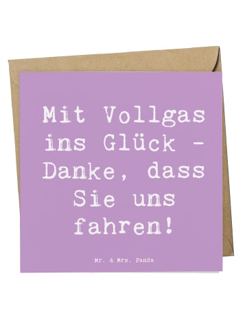Mr. & Mrs. Panda Faltkarte Spruch Chauffeur Glück mit Spruch in Lavendeltraum