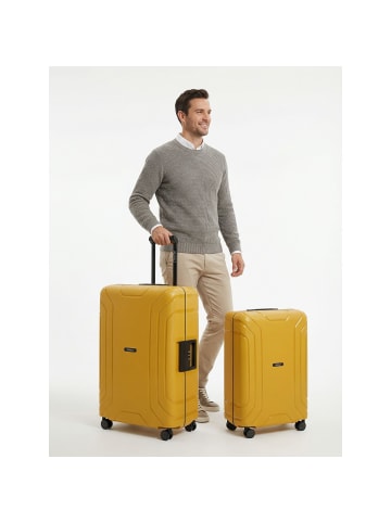 Redolz Essentials 15 4-Rollen Kofferset M+L mit Dreipunktverschluss dark yellow