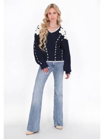 IZIA Women Sweater in navy