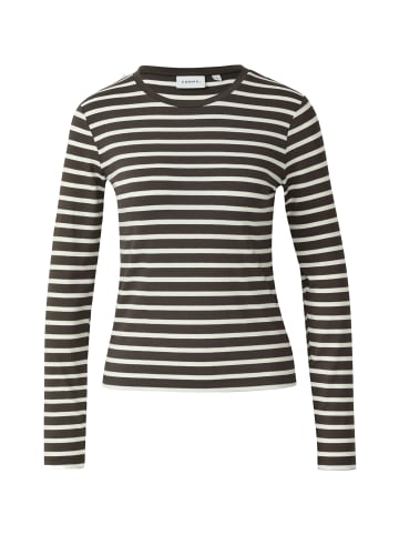 comma Langarmshirt in schlamm weiß - 0002