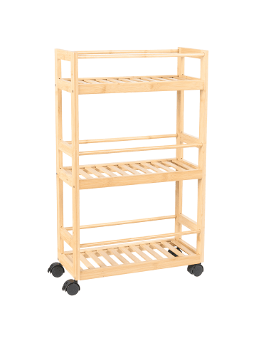 Beliani Badezimmerregal QUINTAY in Braun - (W) 45 x (H) 75 x (L) 20 cm