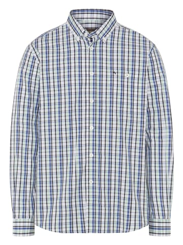 Man's World Karohemd in Blau kariert