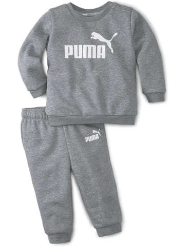 Puma Trainingsanzug "MiniCats ESS Crew Jogger FL" in Grau