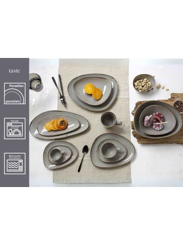 Ritzenhoff & Breker 4er Set Dessertteller Taste 25,5 x 19,5 cm taupe in taupe