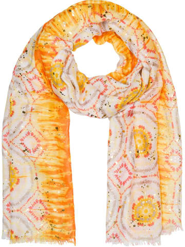 styleBREAKER Schal mit Batik Muster in Gelb-Orange