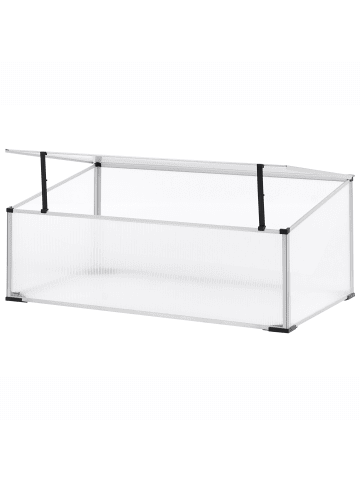 Beliani Gewächshaus für den Garten CARFIZZI in Silber/Transparent