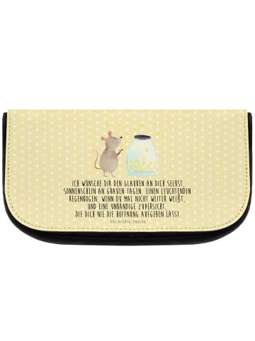 Mr. & Mrs. Panda Kulturbeutel Maus Sterne mit Spruch in Gelb Pastell