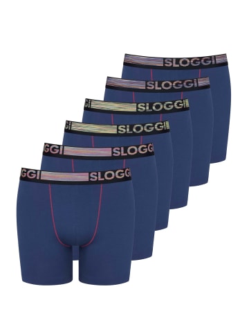 Sloggi Boxershort 6er Pack in Blau