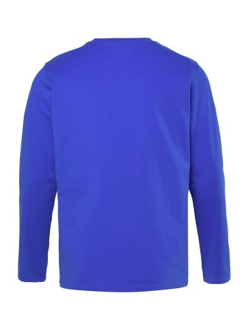 Men Plus Kurzarm T-Shirt in azurblau