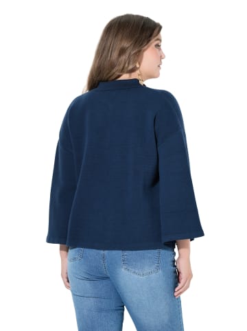MIAMODA Strickjacke in dunkelblau