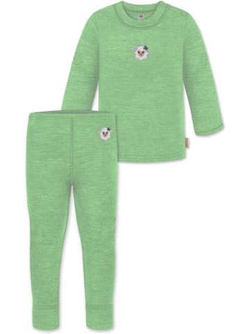 Normani Outdoor Sports Baby Merino Pullover und Merino Hose in Grün