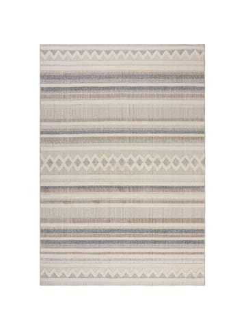 KADIMA DESIGN Waschbarer Teppich Streifen, Küche schmutzabweisend in Grau-Beige