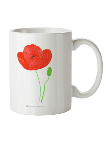 Mr. & Mrs. Panda Pott Blume Mohnblume ohne Spruch in Weiß