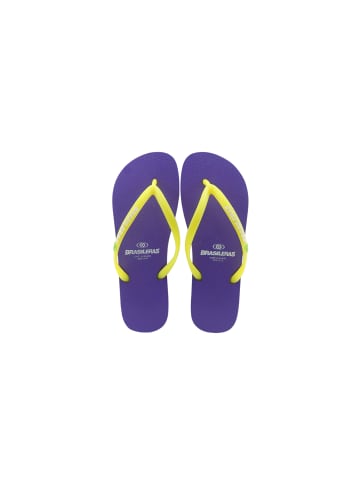 Brasileras Zehentrenner "Classic Combi Neon W" in Lila/Gelb