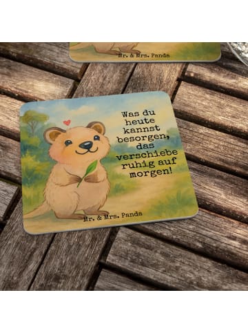 Mr. & Mrs. Panda Tischuntersetzer Quokka Happy Design mit Spruch in Weiß
