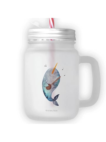 Mr. & Mrs. Panda Limonadenglas Narwal Gitarre ohne Spruch in Transparent