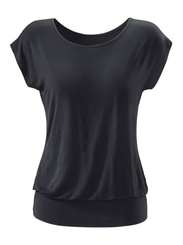 LASCANA Longshirt in schwarz