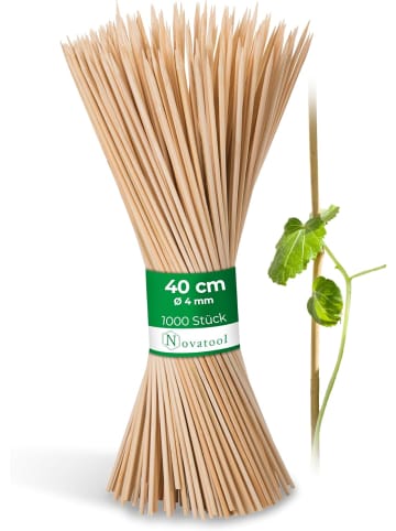 Novatool 1000x Splittstäbe 40 cm x 4 mm I Natur I Blumengitter Rankgitter Gitte in Natur