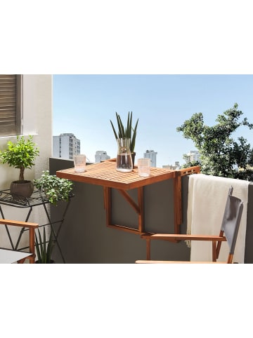 Beliani Klappbarer Tisch UDINE in Braun - (W) 69 x (H) 51 x (L) 70 cm