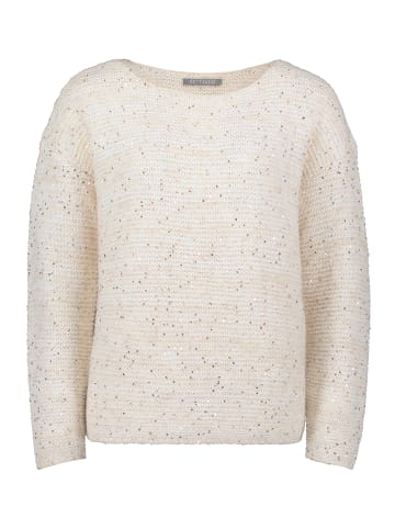 BETTY & CO Strickpullover mit Pailletten in Beige