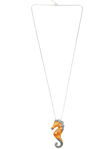 collezione alessandro Lange Kette " Seahorse " in orange