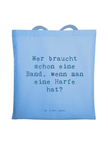 Mr. & Mrs. Panda Tragetasche Spruch Harfenzauber mit Spruch in Sky Blue