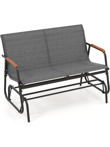 COSTWAY Gartenbank Schaukelbank 2-Sitzer in Grau