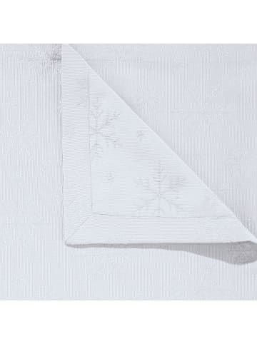 REDBEST Jacquard, Baumwollmischung Mitteldecke Snowflake in weiß