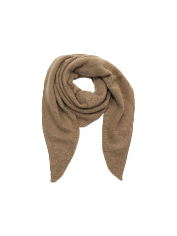 Faera Bouclé Dreieckstuch cozy Material in Beige