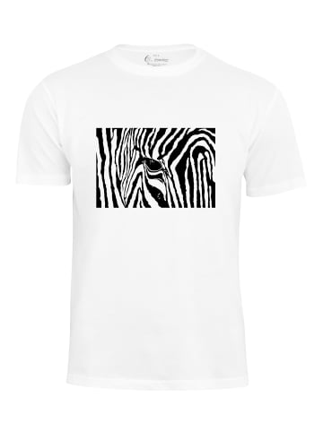 Cotton Prime® T-Shirt Black & White Zebra Eye in weiss