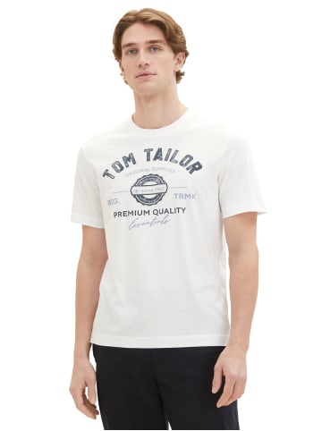 Tom Tailor T-Shirt LOGO in Weiß