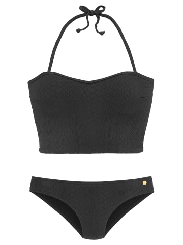 JETTE Bustier-Bikini-Top in schwarz