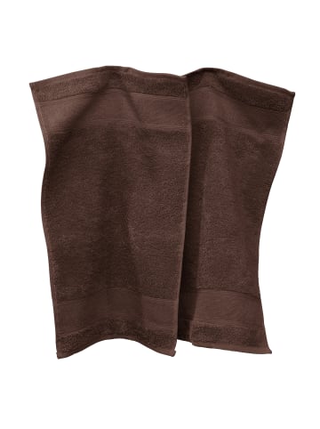 Erwin Müller Frottier Gästetuch 2er-Pack Karlsruhe in dunkelbraun