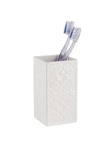 Wenko Zahnbürstenbehälter CORDOBA WHITE in Weiß, (B) 7 x (H) 12 x (L) 7 cm