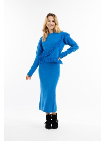 IZIA Damen Strickpullover in Blau