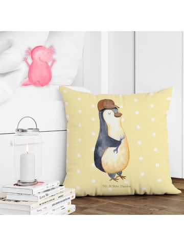 Mr. & Mrs. Panda kuschelkissen 40x40 Wenn Papa es nicht reparier... in Gelb Pastell