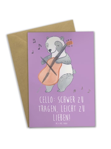 Mr. & Mrs. Panda Beileidskarte Zeichenllo Liebe mit Spruch in Lavendeltraum