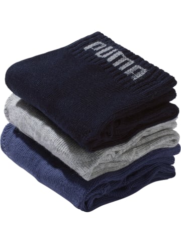 Puma Socks Unisex-Kurzsocken 3 Paar in navy/grau