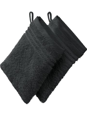 REDBEST Frottier Waschhandschuh 2er-Pack New York in anthrazit