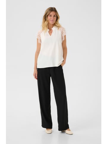 Cream Kurzarm-Bluse CRNola Straight fit in Snow White