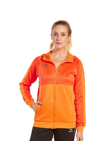 erima Damen Six Wings Trainingsjacke mit Kapuze in new orange/orange