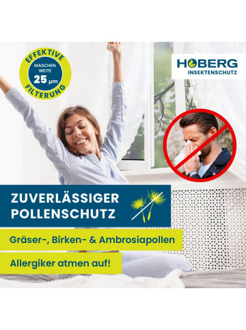 HOBERG Hoberg Fenster-Moskitonetz mit Pollenschutz 150 x 130 cm - 2er-Set