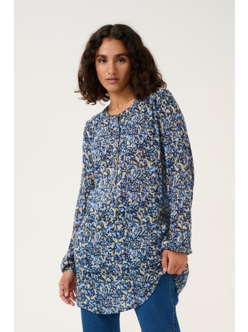 Kaffe Tunika KAamber Regular fit in ElefantSkin/Blue GraphicFlower