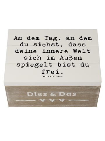 Mr. & Mrs. Panda holzschatulle Spruch Selbstreflexion Freiheit m... in Weiß