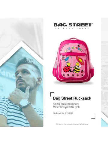 Bag Street Freizeitrucksack Synthetik pink ca. 35cm breit ca. 26cm hoch