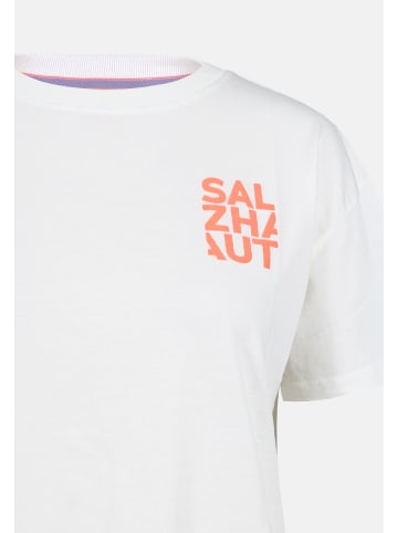 Salzhaut Rundhals T-Shirt für Damen in weiß