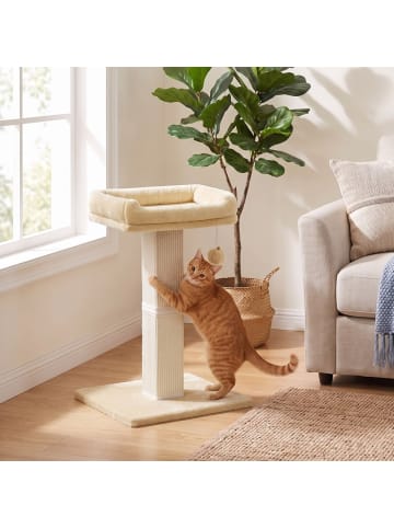 Feandrea Katzenbaum Clawfy in Beige - (B)40 x (H)71 x (T)45 cm