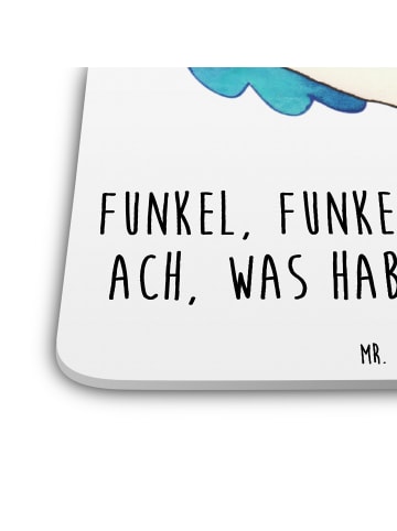 Mr. & Mrs. Panda Glasuntersetzer Einhorn Schnuller mit Spruch in Weiß