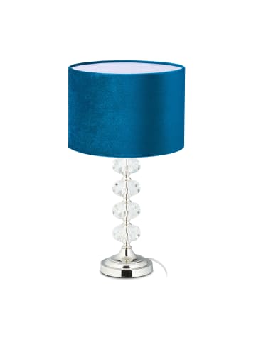 relaxdays Tischlampe in Blau - (H)47 x (D)26 cm