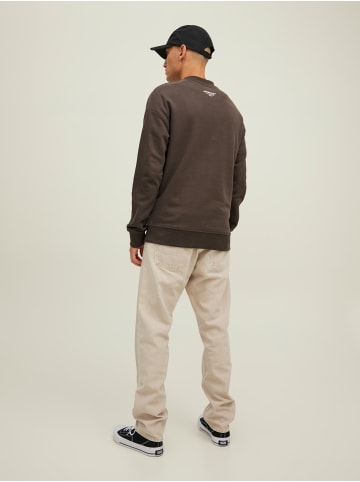 Jack & Jones Basic Sweater Langarm Shirt Rundhals Pullover JORCLEAN in Braun